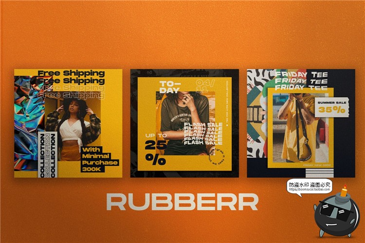 图片[4]-潮流复古风格品牌故事宣传新品促销海报图文排版PSD模板PS素材-设计猿