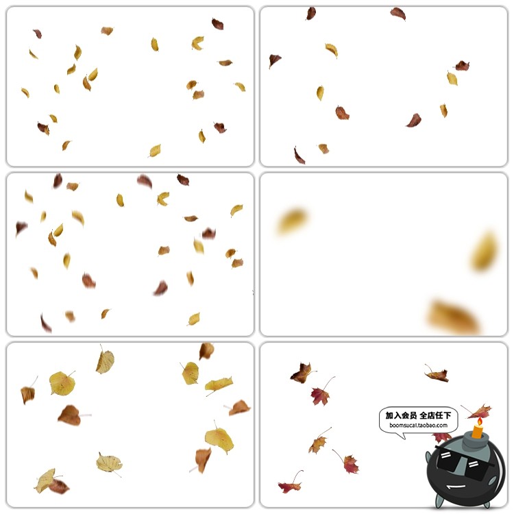图片[4]-金色落叶秋枫叶飘落图片外景PS后期合成装饰PNG免抠图PS设计素材-设计猿