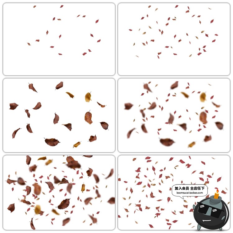 图片[6]-金色落叶秋枫叶飘落图片外景PS后期合成装饰PNG免抠图PS设计素材-设计猿