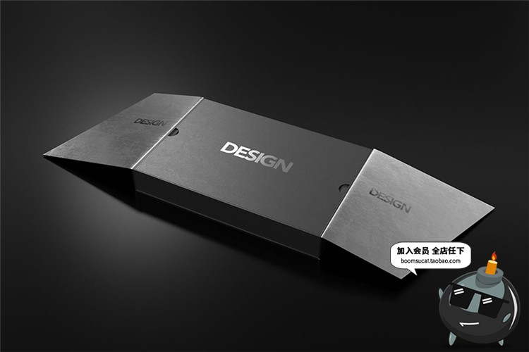 图片[8]-品牌形象服装短袖T恤包装盒VI场景贴图PSD模板文创样机PS素材-设计猿