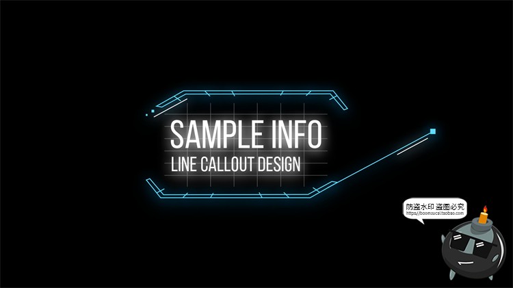 图片[7]-科技风文本框赛博HUD霓虹发光科幻未来机能标题排版​PSD模板素材-设计猿