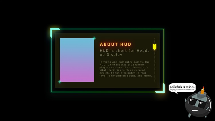 图片[12]-科技风文本框赛博HUD霓虹发光科幻未来机能标题排版​PSD模板素材-设计猿