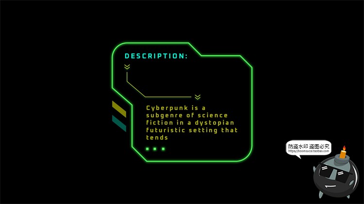图片[14]-科技风文本框赛博HUD霓虹发光科幻未来机能标题排版​PSD模板素材-设计猿