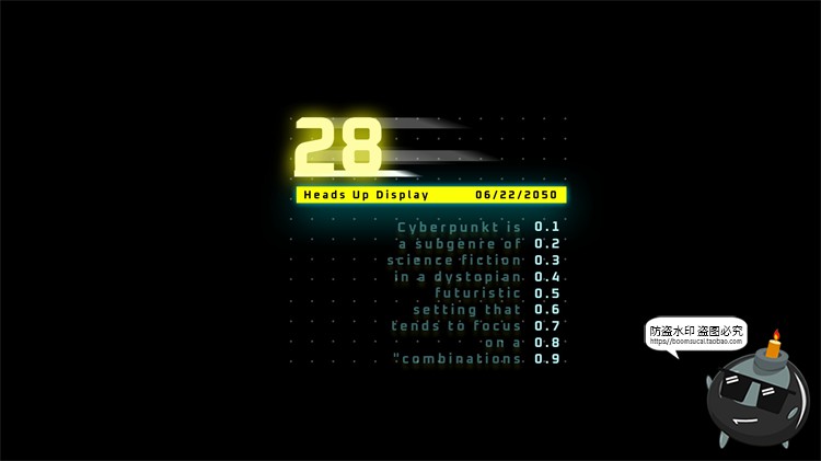 图片[15]-科技风文本框赛博HUD霓虹发光科幻未来机能标题排版​PSD模板素材-设计猿
