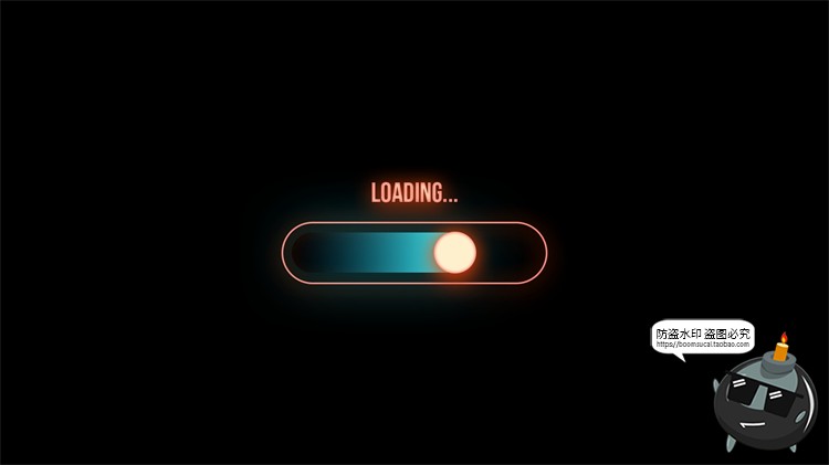 图片[4]-赛博HUD霓虹发光科幻未来进度条正在加载符号标志图标​PSD素材-设计猿