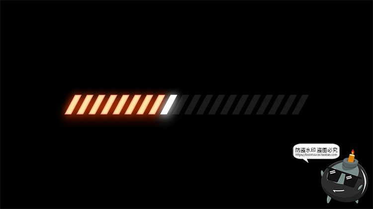 图片[6]-赛博HUD霓虹发光科幻未来进度条正在加载符号标志图标​PSD素材-设计猿