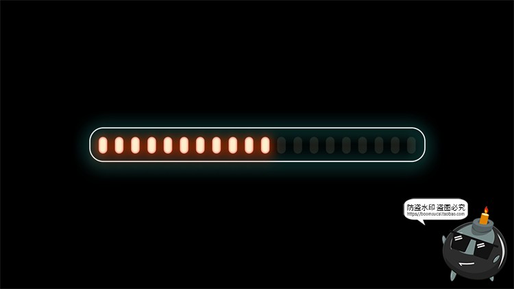 图片[7]-赛博HUD霓虹发光科幻未来进度条正在加载符号标志图标​PSD素材-设计猿