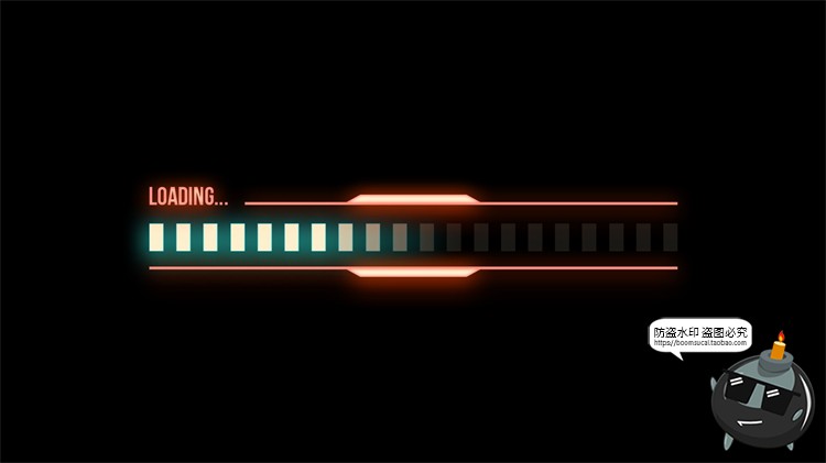 图片[8]-赛博HUD霓虹发光科幻未来进度条正在加载符号标志图标​PSD素材-设计猿