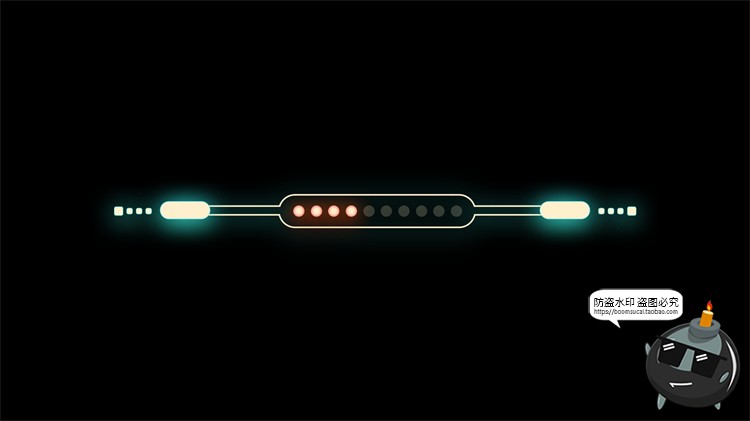 图片[9]-赛博HUD霓虹发光科幻未来进度条正在加载符号标志图标​PSD素材-设计猿