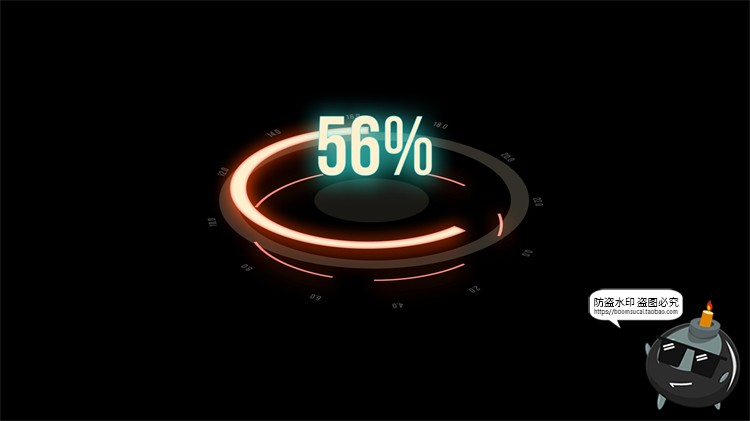 图片[14]-赛博HUD霓虹发光科幻未来进度条正在加载符号标志图标​PSD素材-设计猿