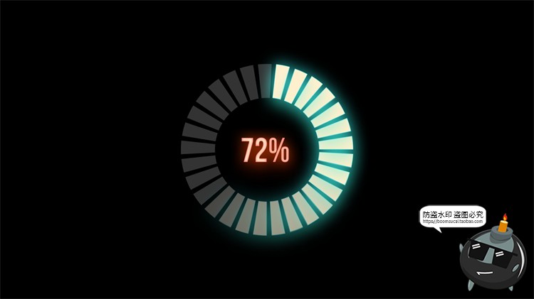 图片[21]-赛博HUD霓虹发光科幻未来进度条正在加载符号标志图标​PSD素材-设计猿