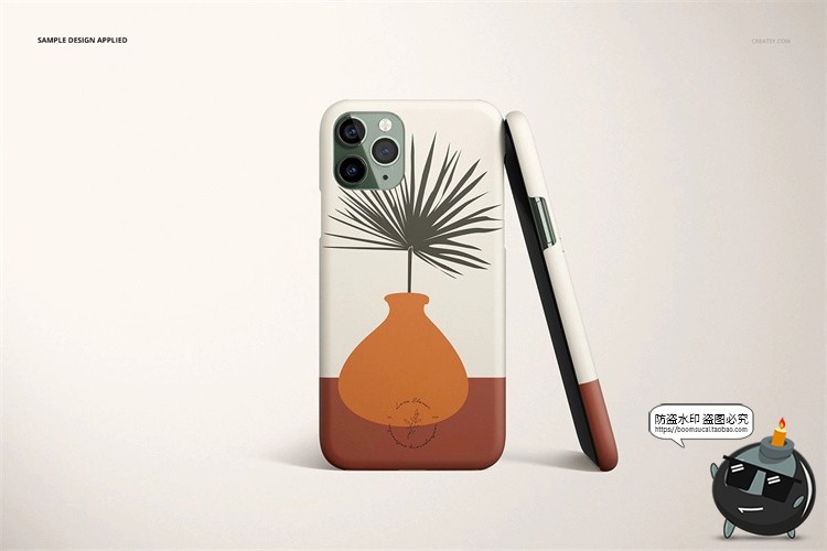 图片[3]-苹果iPhone 11Pro 哑光手机保护套手机壳半包硬壳贴图样机PSD素材-设计猿