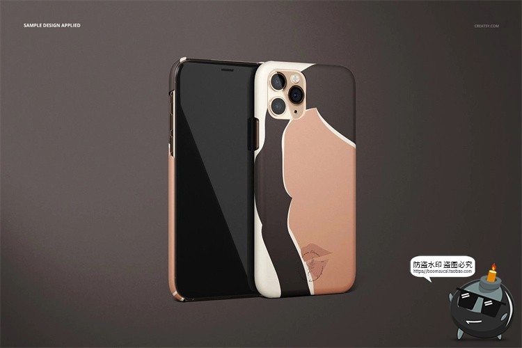 图片[5]-苹果iPhone 11Pro 哑光手机保护套手机壳半包硬壳贴图样机PSD素材-设计猿