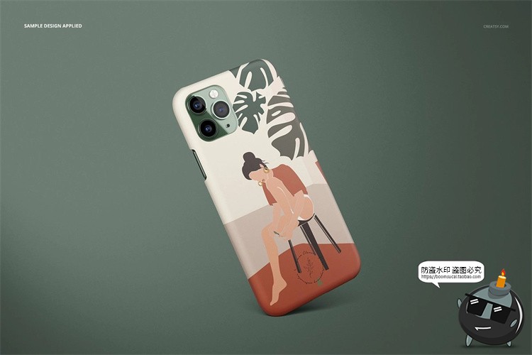 图片[8]-苹果iPhone 11Pro 哑光手机保护套手机壳半包硬壳贴图样机PSD素材-设计猿