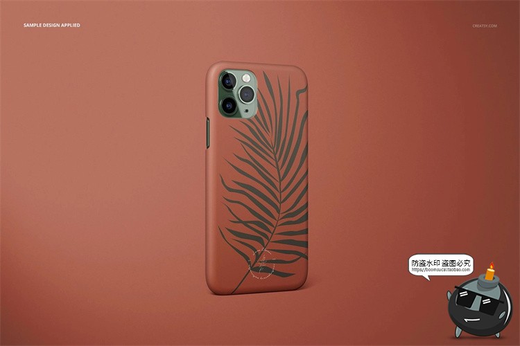 图片[10]-苹果iPhone 11Pro 哑光手机保护套手机壳半包硬壳贴图样机PSD素材-设计猿