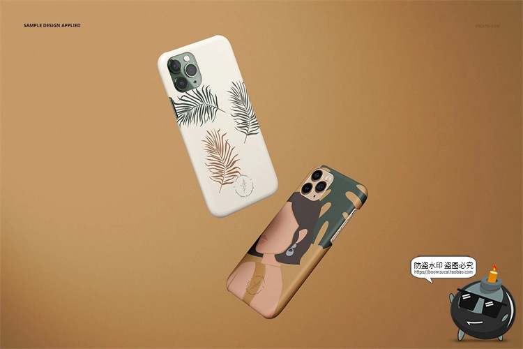 图片[13]-苹果iPhone 11Pro 哑光手机保护套手机壳半包硬壳贴图样机PSD素材-设计猿