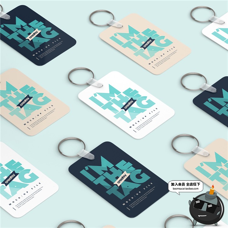 图片[12]-工作证工作牌挂绳吊绳样机效果图展示文创VI贴图PSD模板素材-设计猿