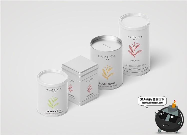 图片[10]-茶叶VI包装盒袋罐瓶logo展示设计贴图文创样机PSD模板PS素材-设计猿