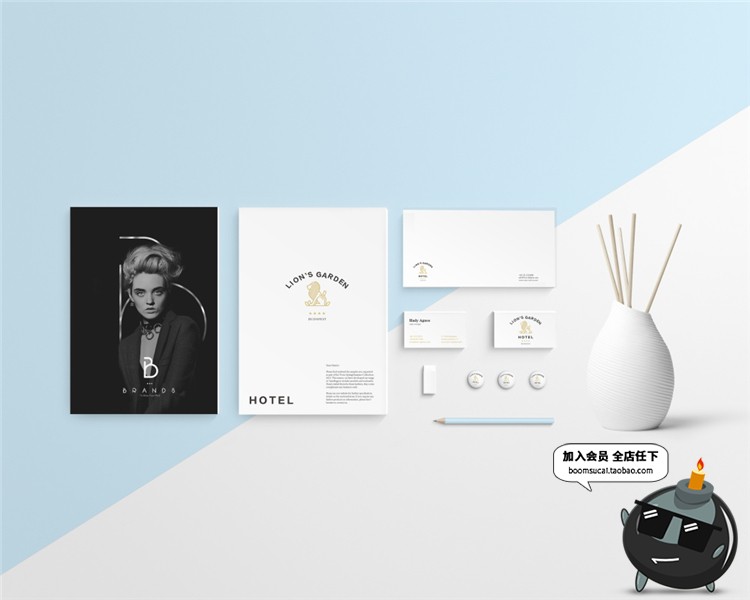 图片[13]-酒店旅馆民宿品牌vi提案贴图样机效果展示PSD模板PS设计素材-设计猿