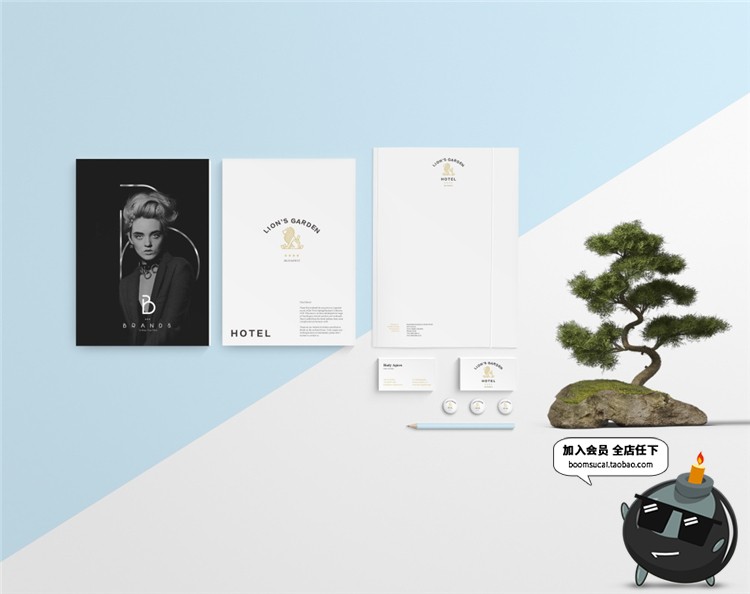 图片[15]-酒店旅馆民宿品牌vi提案贴图样机效果展示PSD模板PS设计素材-设计猿