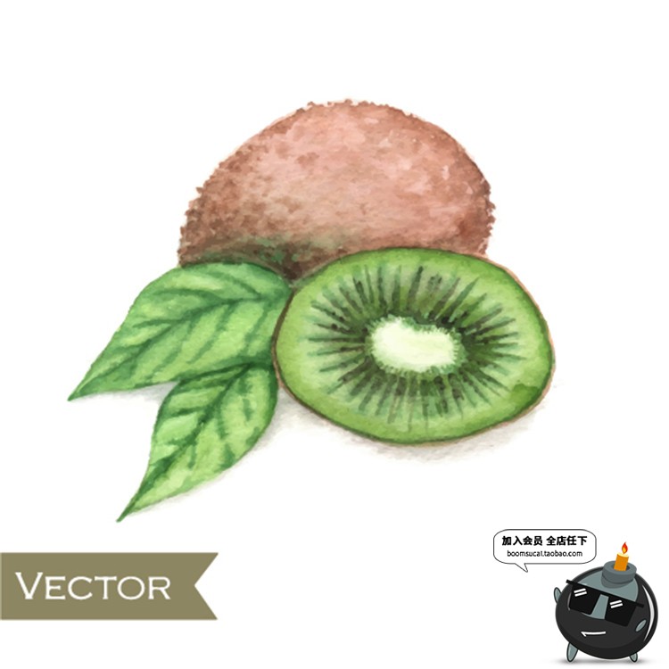 图片[7]-手绘水果菠萝香蕉梨子桃子橙子火龙果芒果卡通插画AI矢量元素素材-设计猿