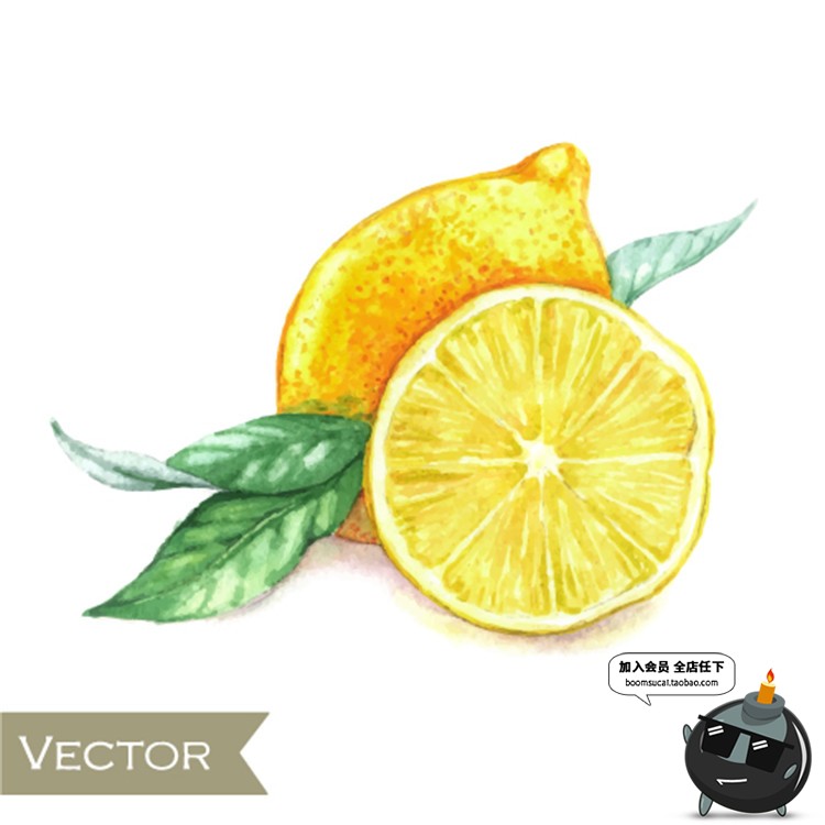 图片[11]-手绘水果菠萝香蕉梨子桃子橙子火龙果芒果卡通插画AI矢量元素素材-设计猿