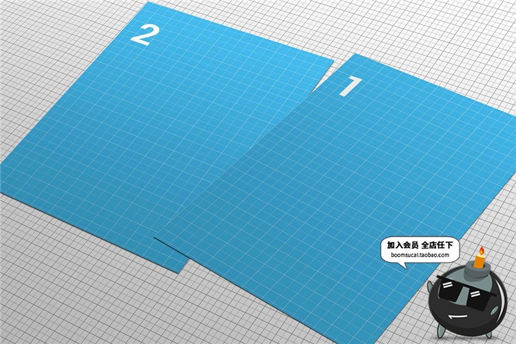 图片[3]-A4尺寸广告传单纸张海报商务纸PSD模板智能VI样机贴图PS设计素材-设计猿