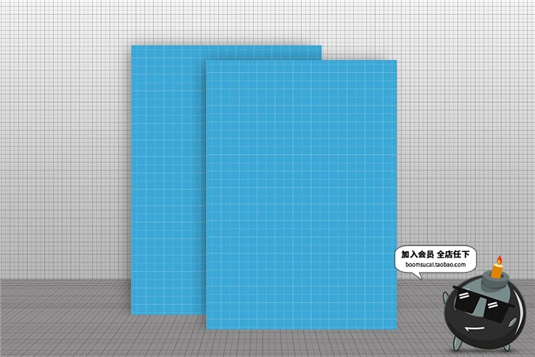 图片[9]-A4尺寸广告传单纸张海报商务纸PSD模板智能VI样机贴图PS设计素材-设计猿