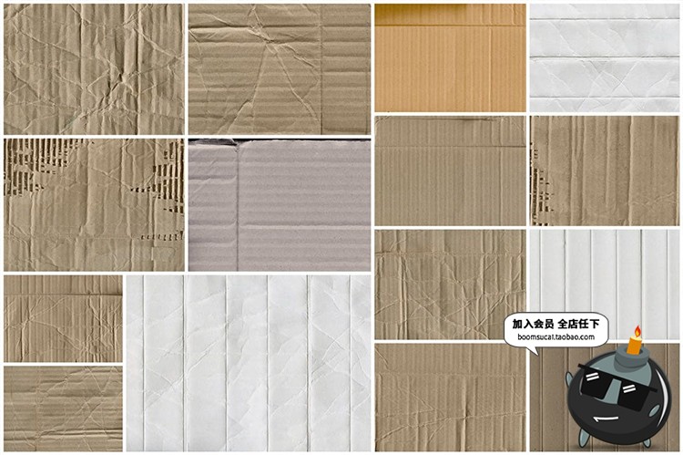 图片[5]-牛皮纸纸板纸皮瓦楞纸箱破烂褶皱表面材质PS设计JPG图片背景素材-设计猿