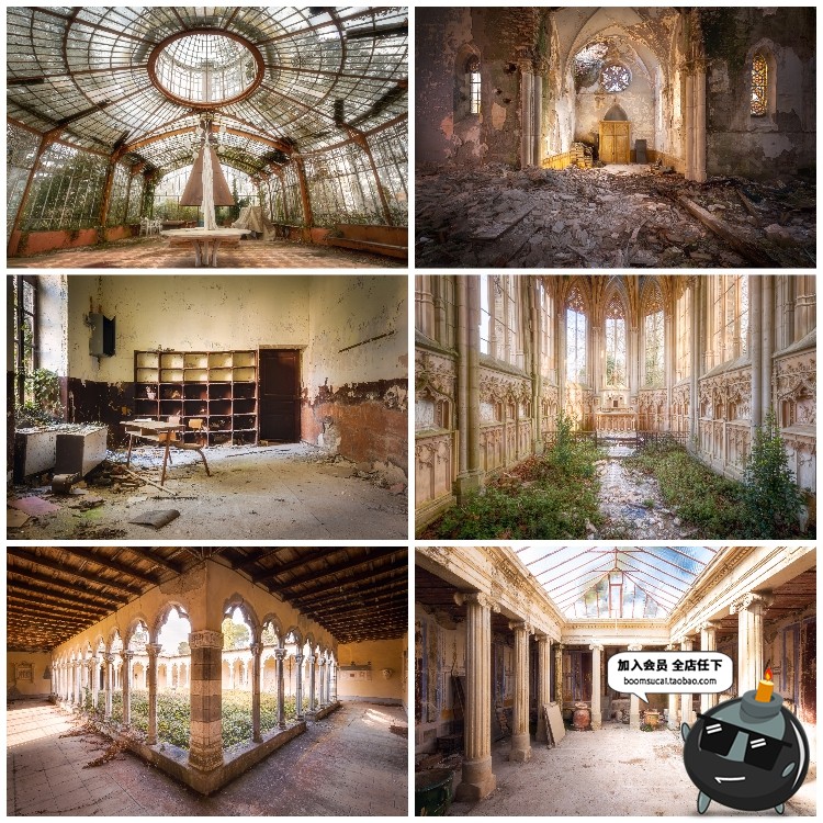 图片[5]-废墟破旧倒塌房子老旧房屋废弃城堡JPG图片后期合成创意素材-设计猿