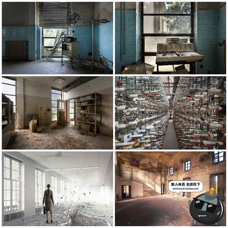 图片[8]-废墟破旧倒塌房子老旧房屋废弃城堡JPG图片后期合成创意素材-设计猿