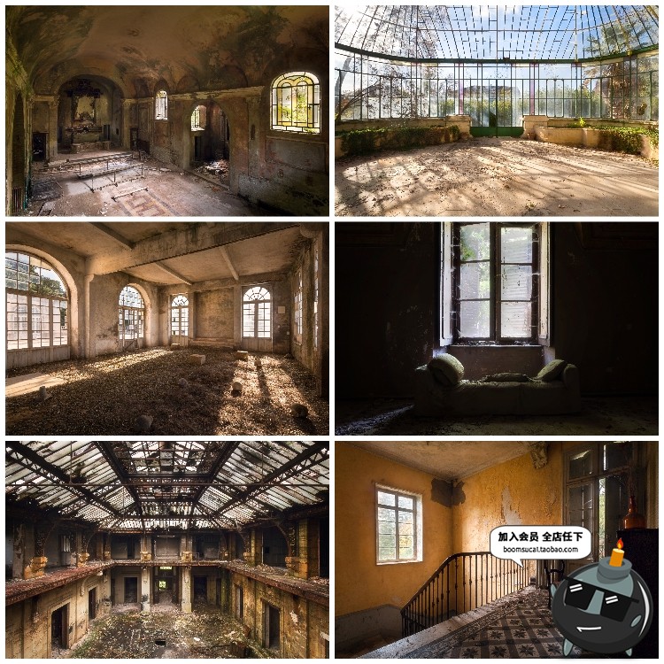 图片[11]-废墟破旧倒塌房子老旧房屋废弃城堡JPG图片后期合成创意素材-设计猿