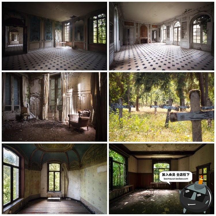 图片[14]-废墟破旧倒塌房子老旧房屋废弃城堡JPG图片后期合成创意素材-设计猿