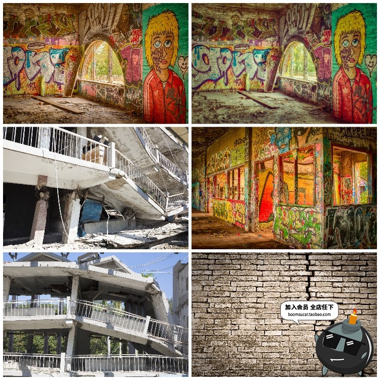 图片[24]-废墟破旧倒塌房子老旧房屋废弃城堡JPG图片后期合成创意素材-设计猿