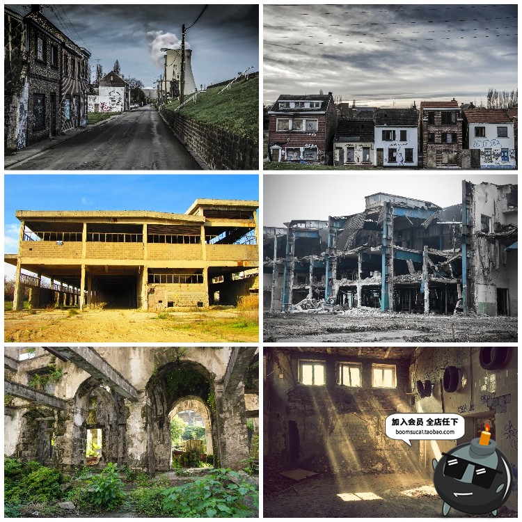 图片[29]-废墟破旧倒塌房子老旧房屋废弃城堡JPG图片后期合成创意素材-设计猿