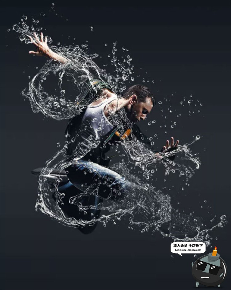 图片[2]-水花液体飞溅溅射洒出特效效果后期元素PNG免抠PSD模板设计PS素材-设计猿