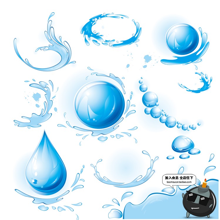 图片[10]-水花液体飞溅溅射洒出特效效果后期元素PNG免抠PSD模板设计PS素材-设计猿