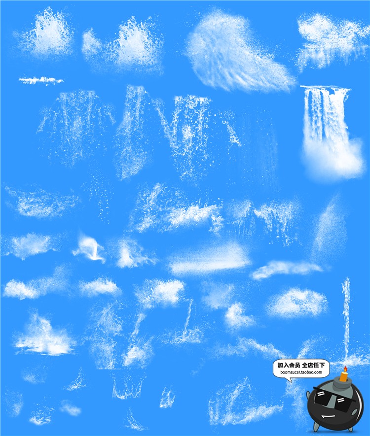 图片[13]-水花液体飞溅溅射洒出特效效果后期元素PNG免抠PSD模板设计PS素材-设计猿