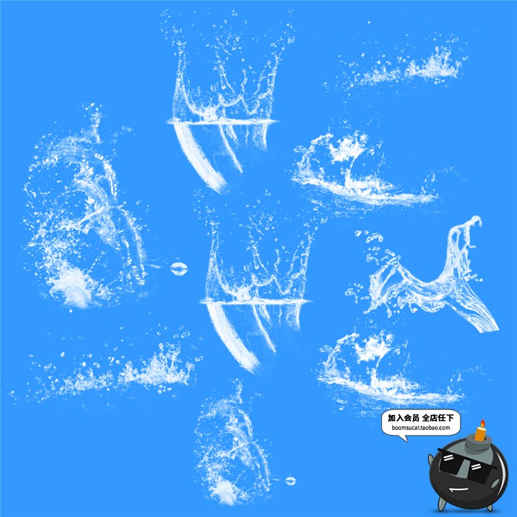 图片[18]-水花液体飞溅溅射洒出特效效果后期元素PNG免抠PSD模板设计PS素材-设计猿