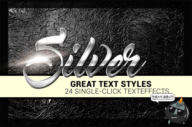 图片[1]-金属材质纹理光滑划痕粗糙质感文字图层样式特效ASL格式PS素材-设计猿