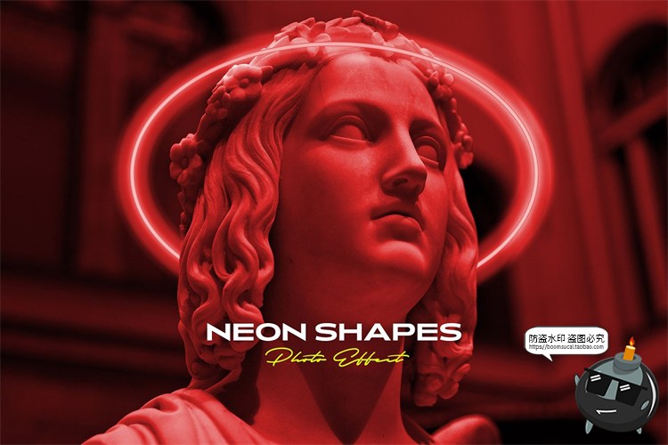 图片[1]-霓虹光环光圈电影级空灵神奇梦幻圣光创意PSD模板后期合成素材-设计猿