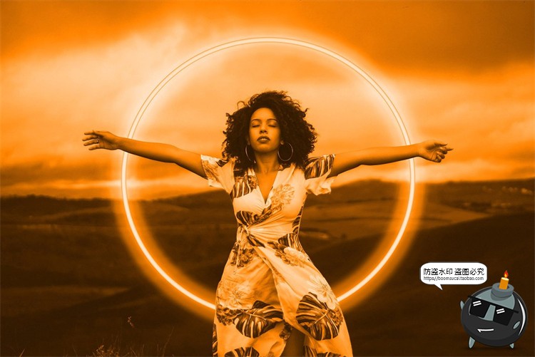 图片[2]-霓虹光环光圈电影级空灵神奇梦幻圣光创意PSD模板后期合成素材-设计猿