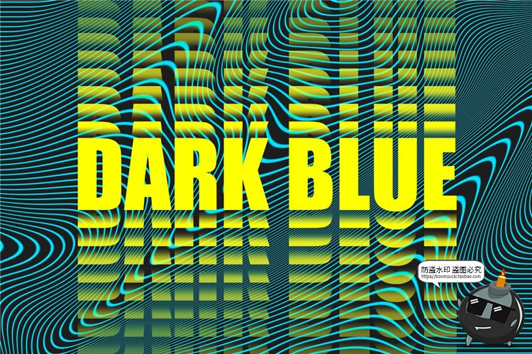 图片[3]-幻影风梦幻抽象科技失真扭曲波浪文字重叠特效字PSD模板PS素材-设计猿