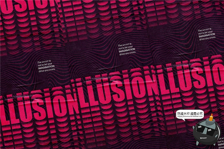 图片[4]-幻影风梦幻抽象科技失真扭曲波浪文字重叠特效字PSD模板PS素材-设计猿