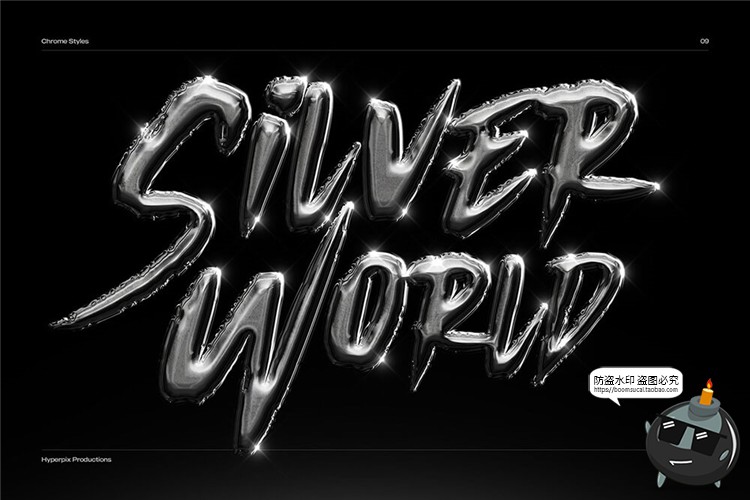 图片[10]-金属镀铬电镀风格特效字酸性抽象派标题文字样式PSD模板PS素材-设计猿