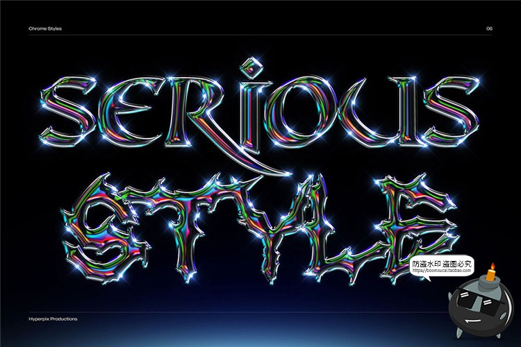 图片[12]-金属镀铬电镀风格特效字酸性抽象派标题文字样式PSD模板PS素材-设计猿