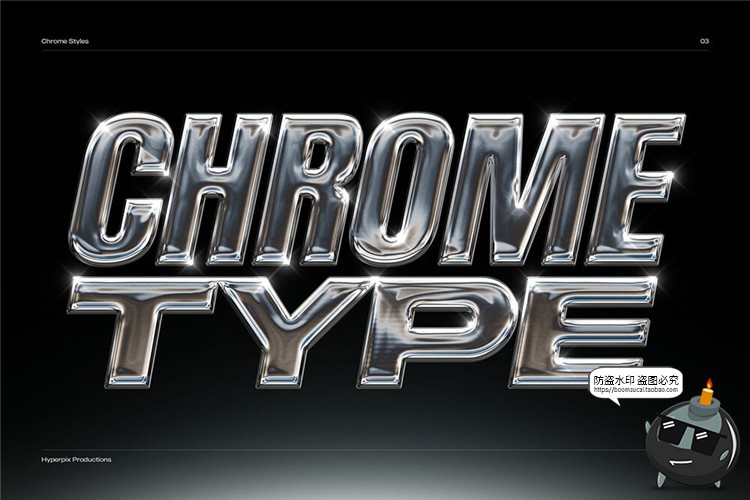 图片[14]-金属镀铬电镀风格特效字酸性抽象派标题文字样式PSD模板PS素材-设计猿