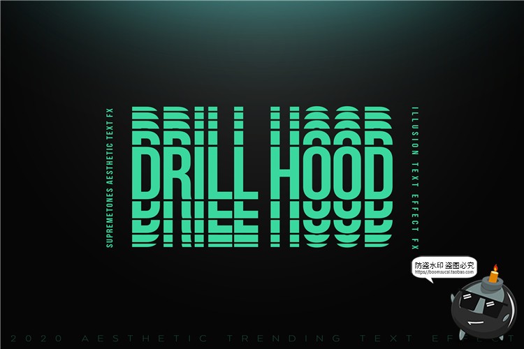 图片[4]-故障重叠科技风特效字现代3D英文字母文本图层样式PSD模板PS素材-设计猿