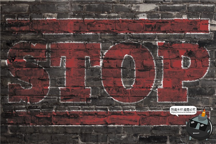 图片[6]-墙面涂鸦砖墙喷漆艺术文字效果字体特效样机样式PSD模板PS素材-设计猿