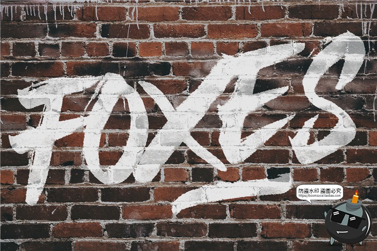 图片[8]-墙面涂鸦砖墙喷漆艺术文字效果字体特效样机样式PSD模板PS素材-设计猿